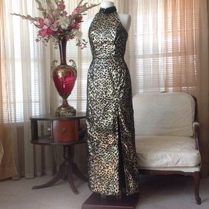Mike Benet formal gold and black long dress